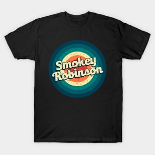 Graphic Smokey Name Retro Vintage Circle T-Shirt